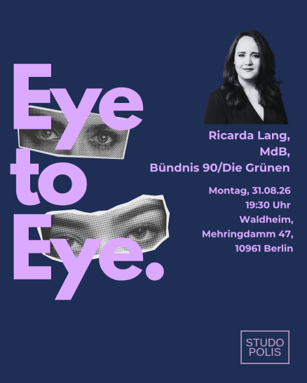 Mehr über den Artikel erfahren Berlin – Eye2Eye mit Ricarda Lang am 31. August 2026